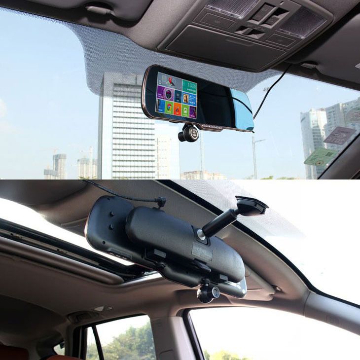 16GB 5" 1080P Android Rear View Mirror GPS Dash Cam CAR DVR Backup