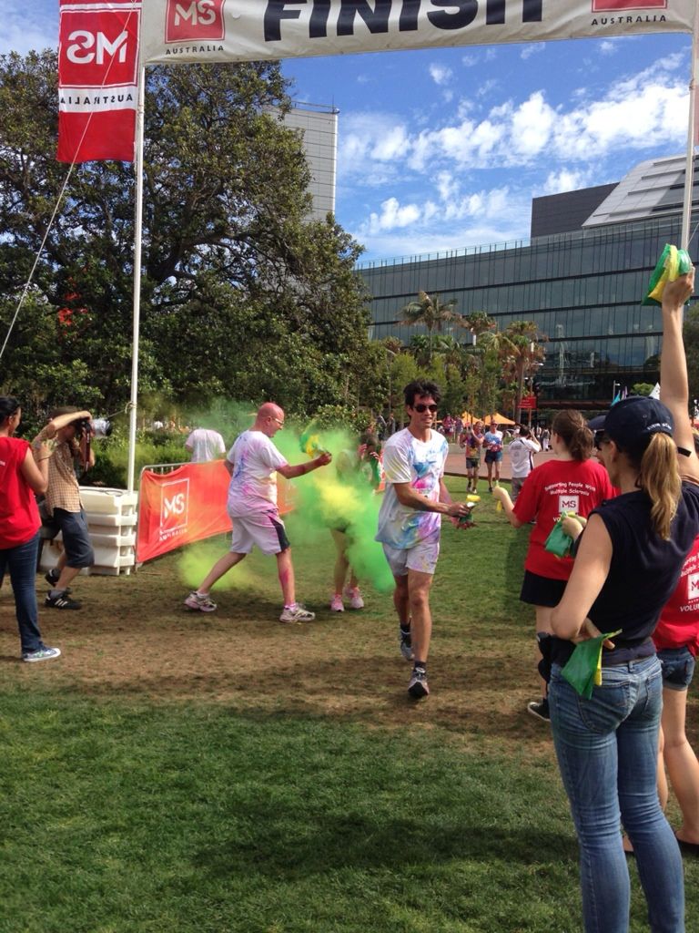 Pineapple Dazzle ColourRun Colour Fun Run Finish Line