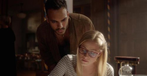 Arjun Gupta (Penny) and Olivia Taylor Dudley (Alice) in The Magicians