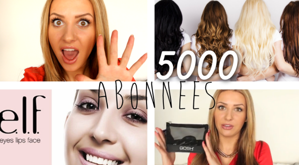 5,000 youtube abonnees winactie met o.a. Luxury For Princesses, Eyeslipsface etc!