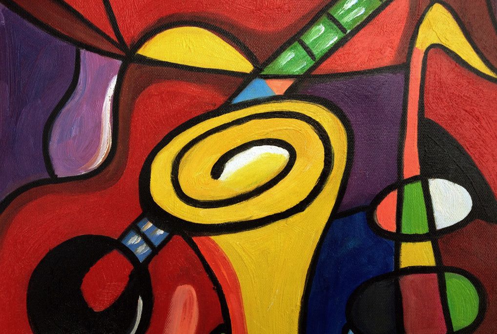 Musical Instruments Hand Painted Pablo Picasso Oil Painting On Canvas