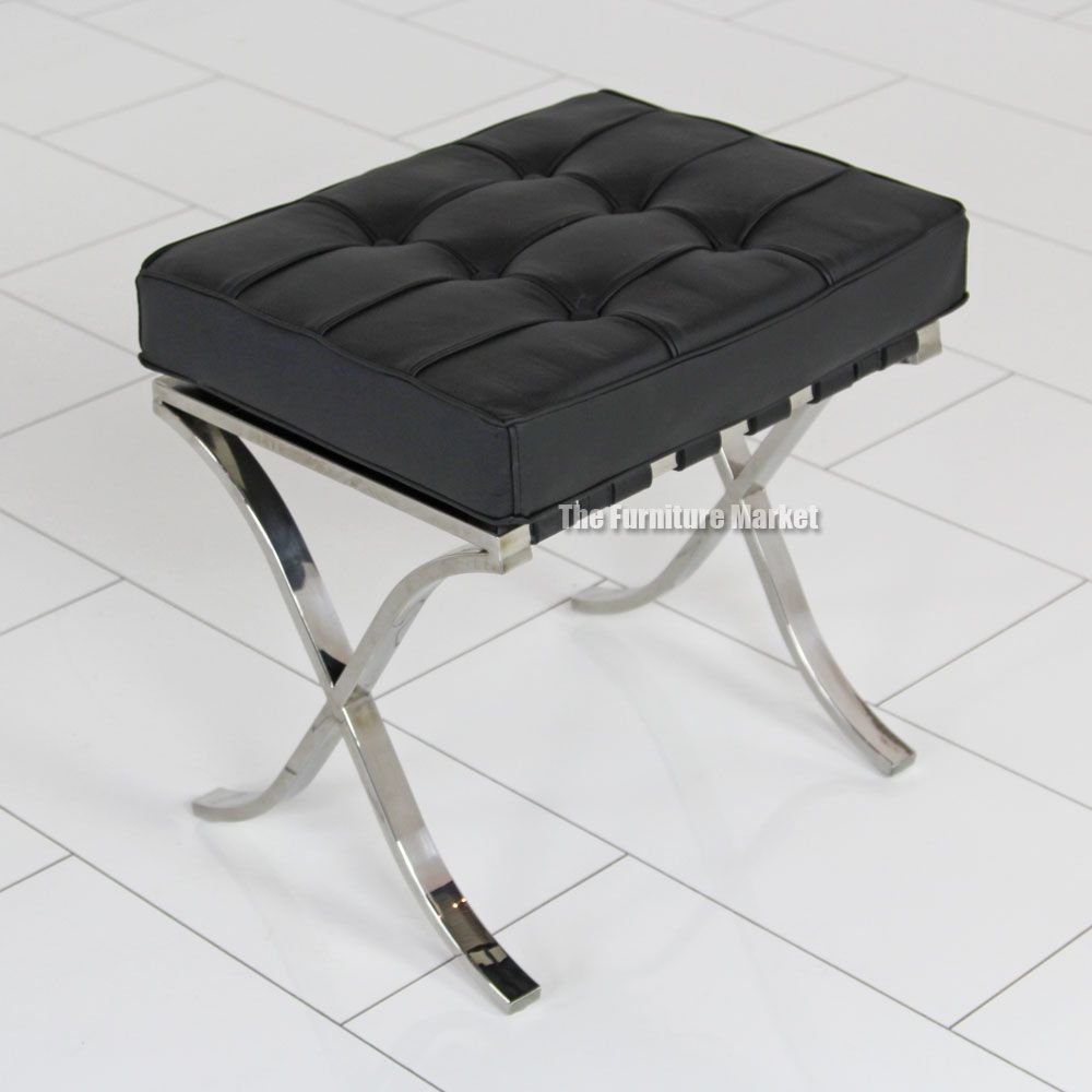 Designer Black Leather Stool Bedroom Furniture Dressing Table Seat VEN28B eBay