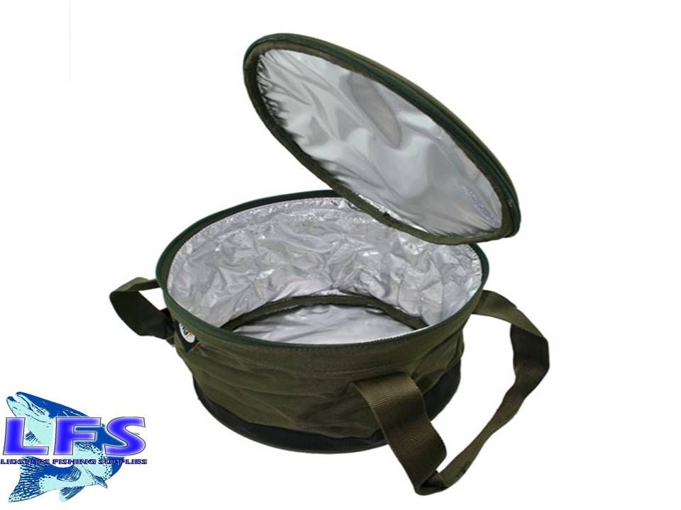 Bait Bin Bucket With Carry Handles & Zip Top Cover Carp Fishing Tackle