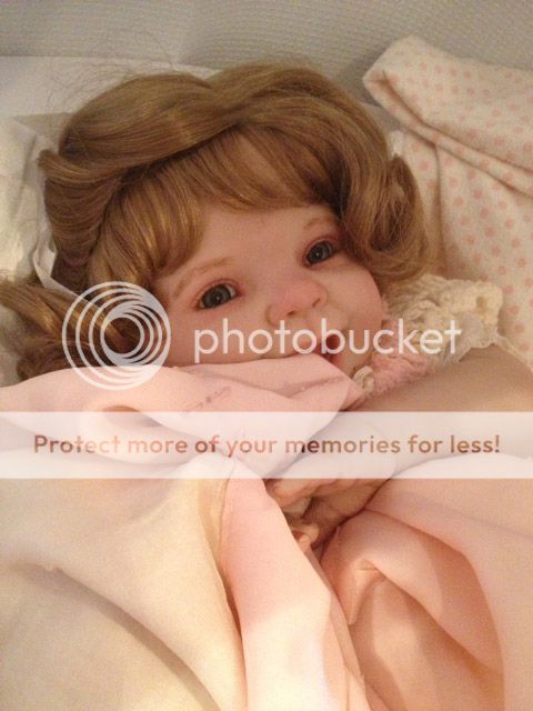 Reborn Big Baby Toddler Girl Doll Green Eyes Pierced Ears Vintage Items