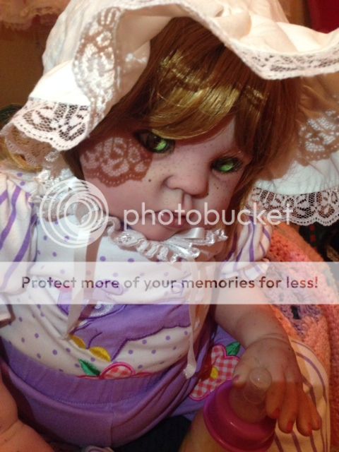 Reborn Big Baby Girl Toddler "St Patty's Day Sweetie" Red Hair Green Glass Eyes