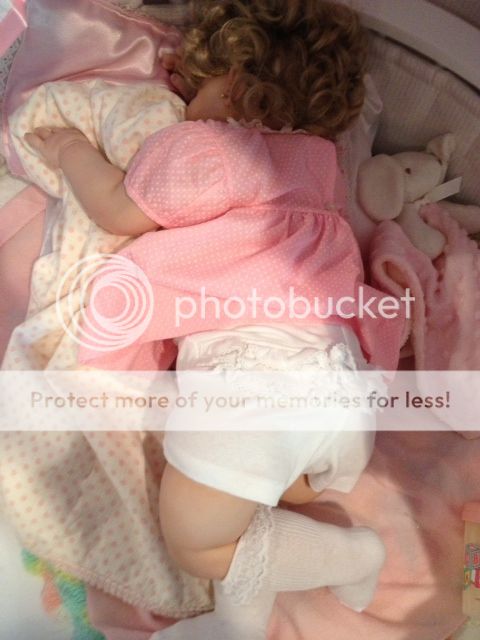 Reborn Baby Girl Toddler Doll Cute Blonde Curls Pierced Ears French Manicure