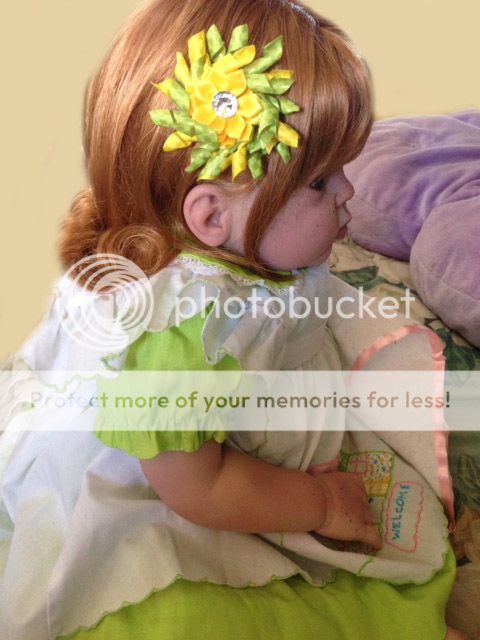 Reborn Big Baby Girl Toddler "St Patty's Day Sweetie" Red Hair Green Glass Eyes